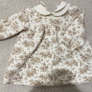 Janie & Jack Floral Baby Dress with Collar